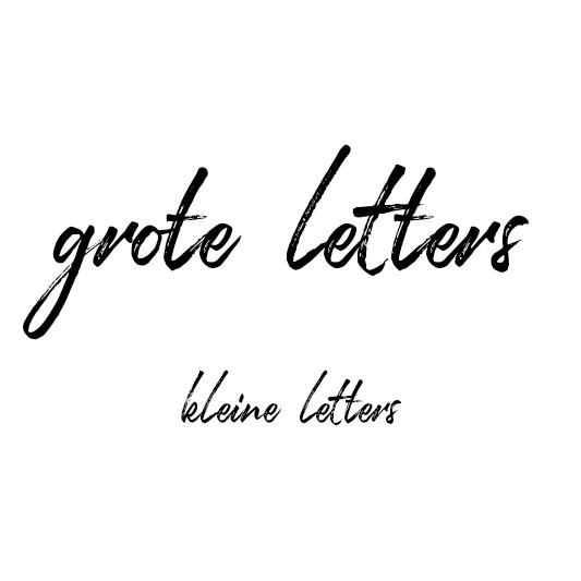 Handschrift - lettergrootte