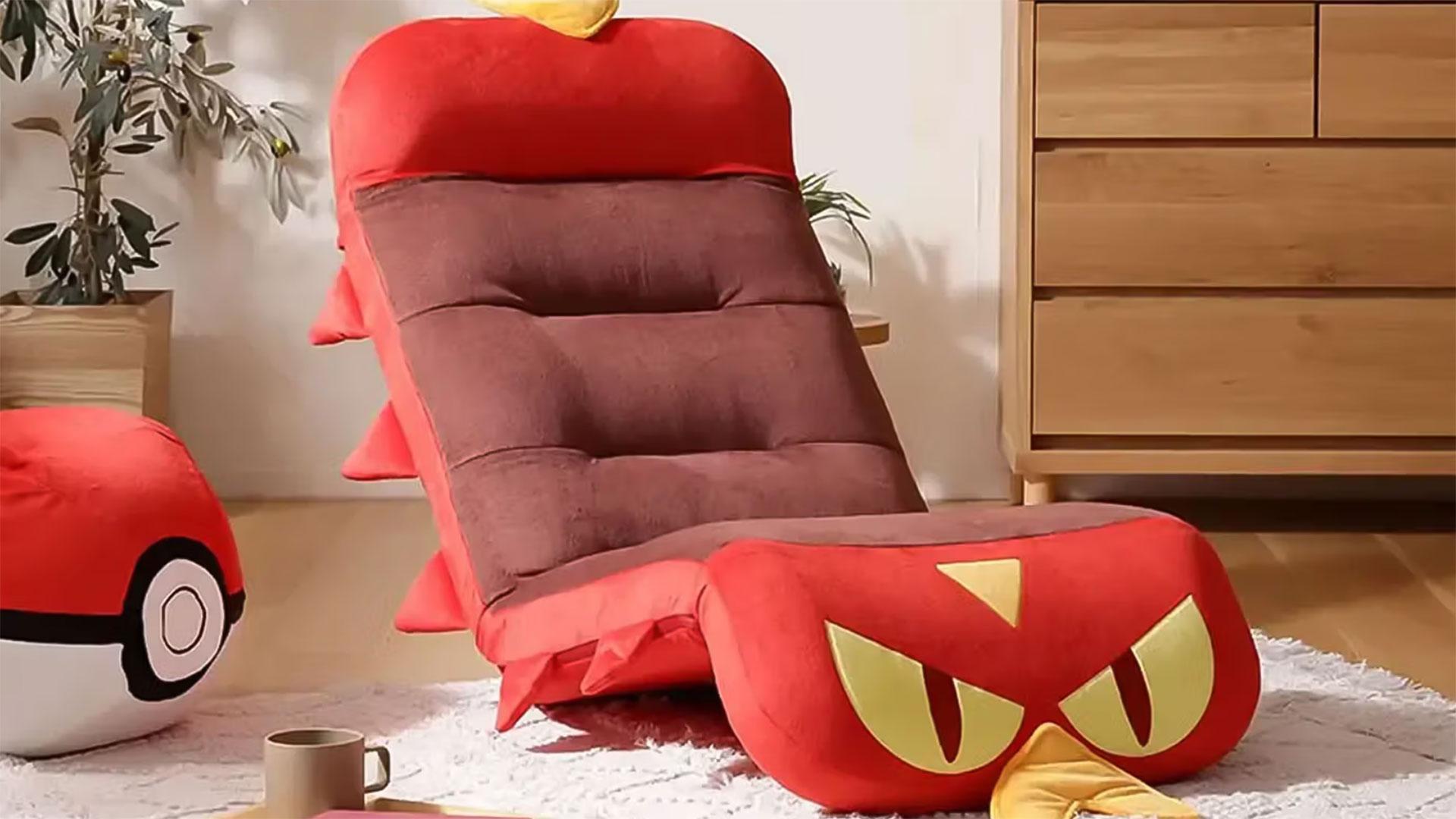 Sizzlipede Zaisu Chair: A Pokémon Inspired Japanese Furniture