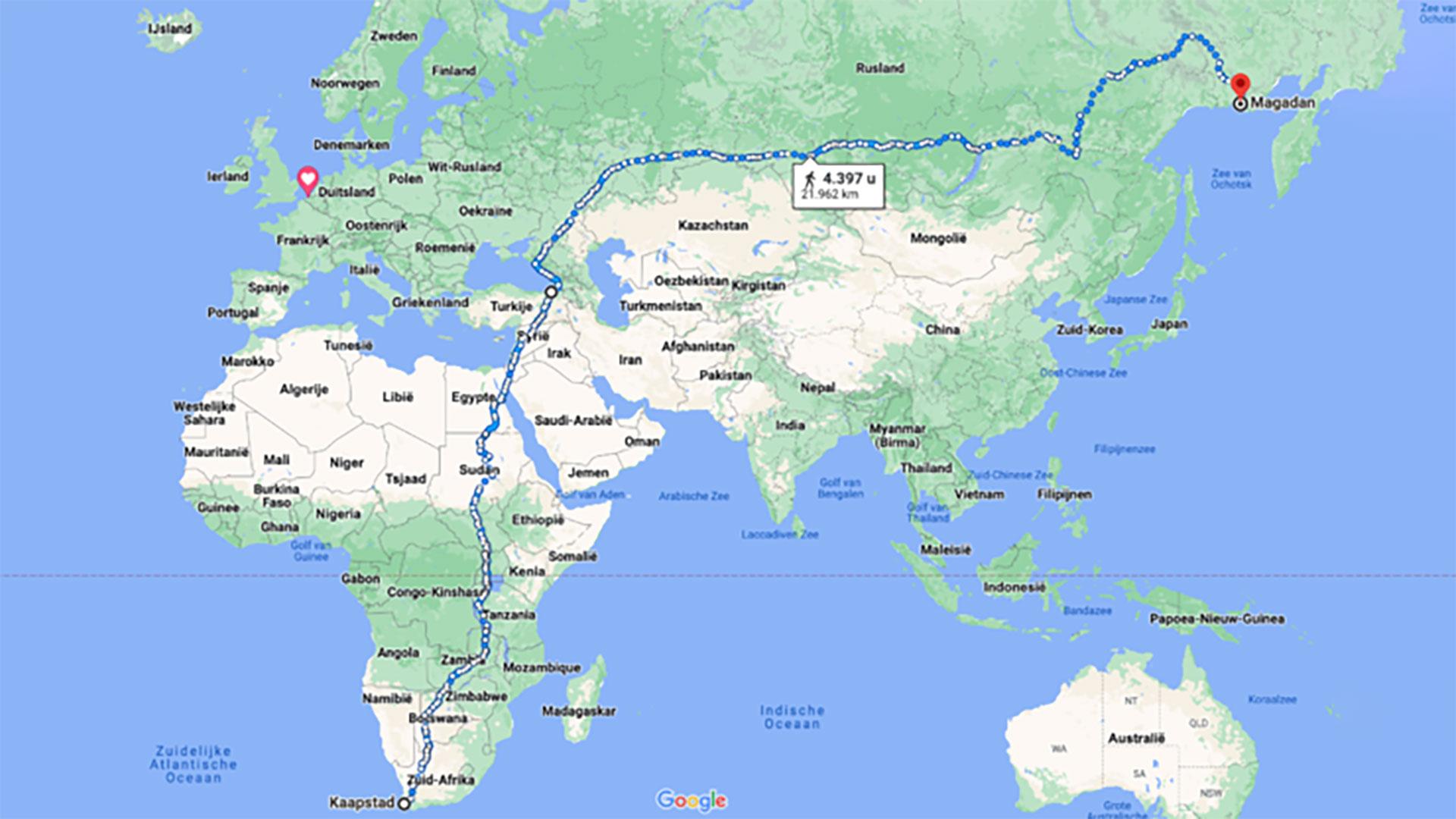 langste wandelroute ter wereld