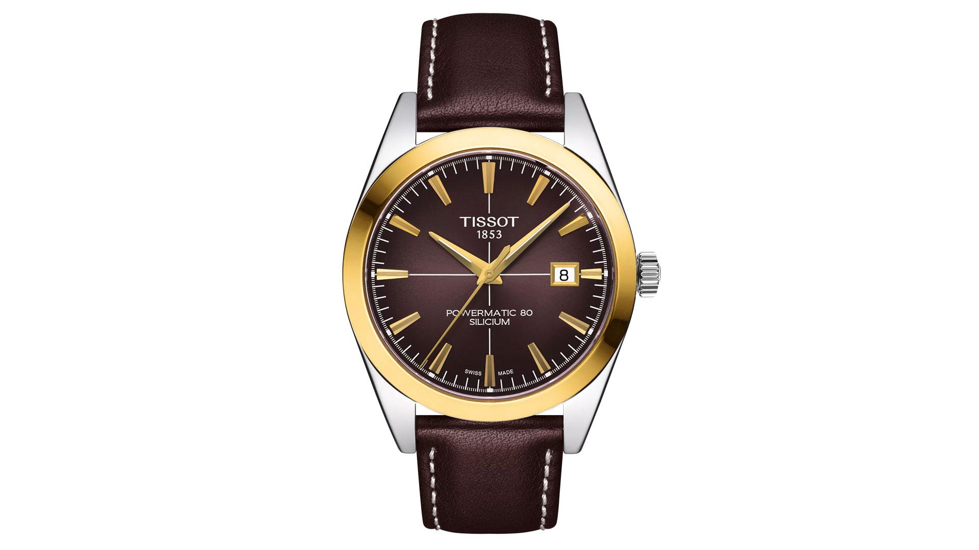 Tissot Gentleman Powermatic 80 leren band