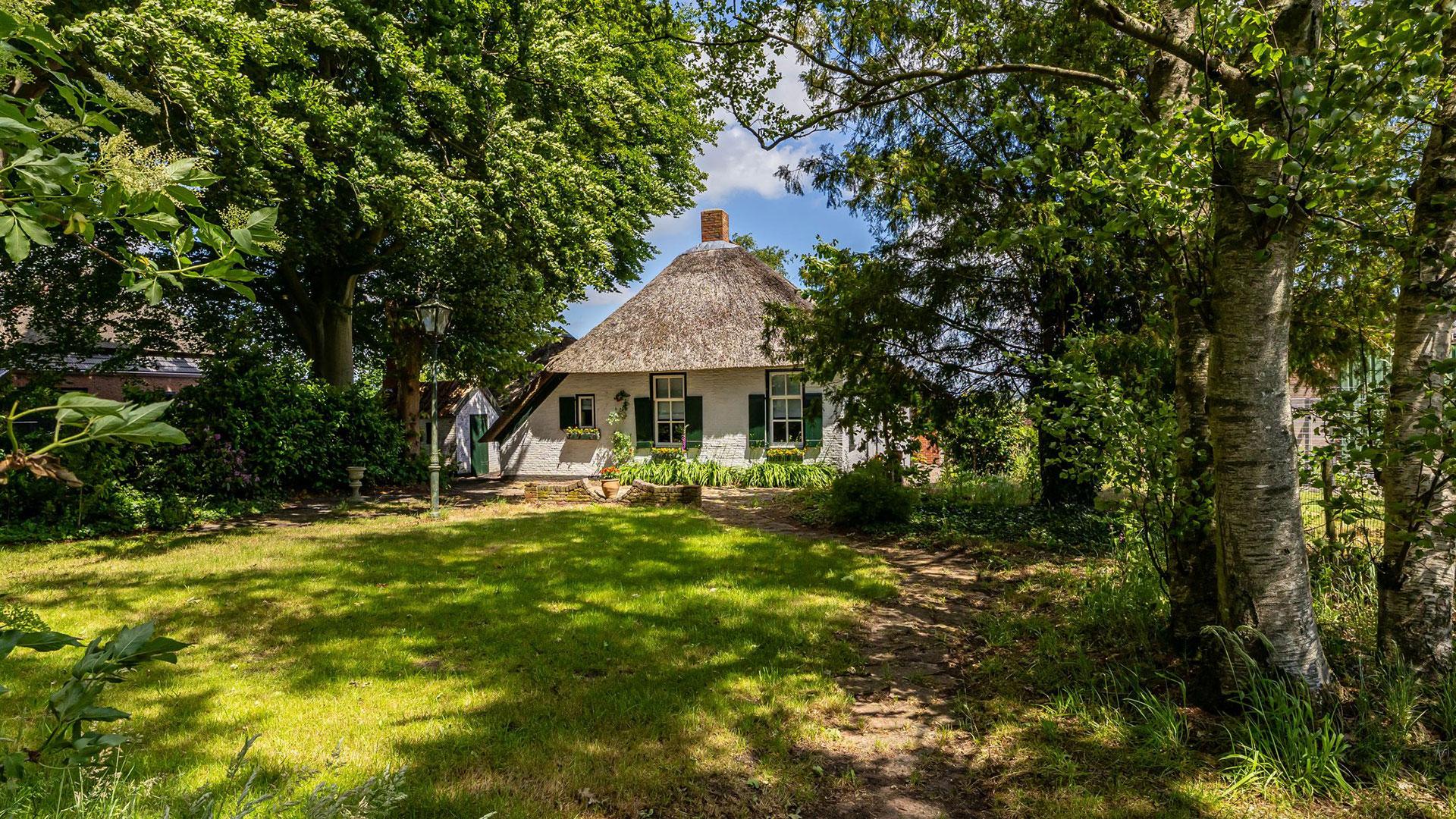 rietgedekte woonboerderij Zuidlaren