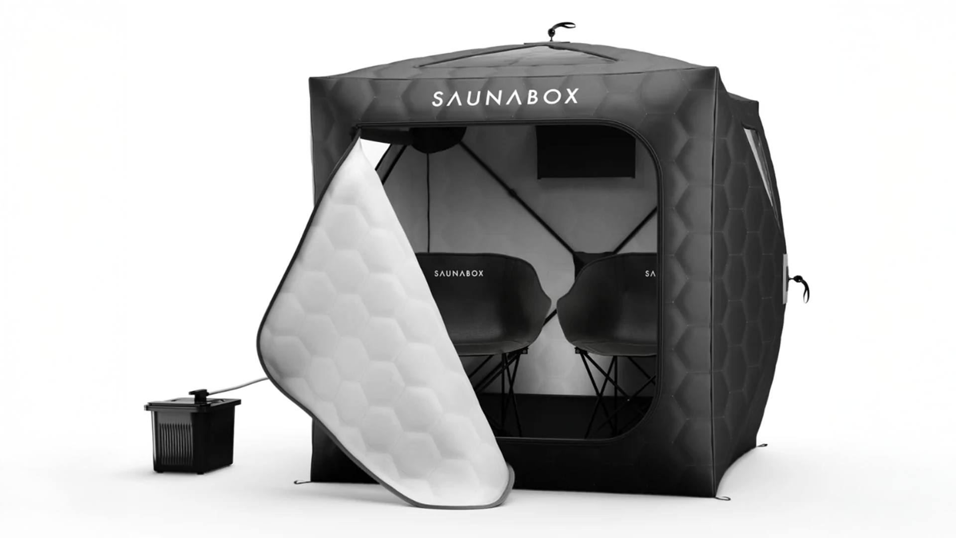 1000W, Mobile Sauna, Steam Sauna, Portable Sauna, 60℃(Maximum), With Remote Control, Promote Blood Circulation (Black