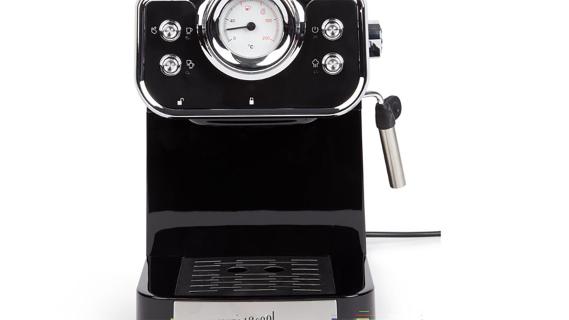 retro espressomachine Action zwart