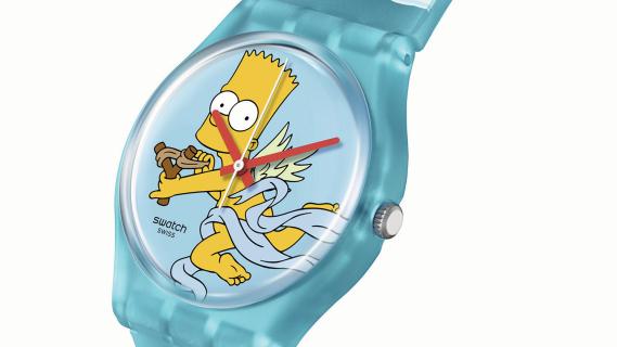 Swatch The Simpsons lichtblauw