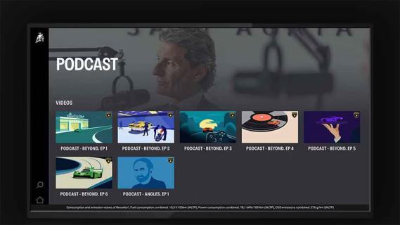 lamborghini smart tv-app podcast