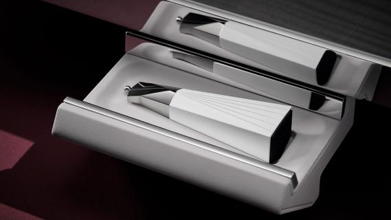 Rolls-Royce schaakset wit
