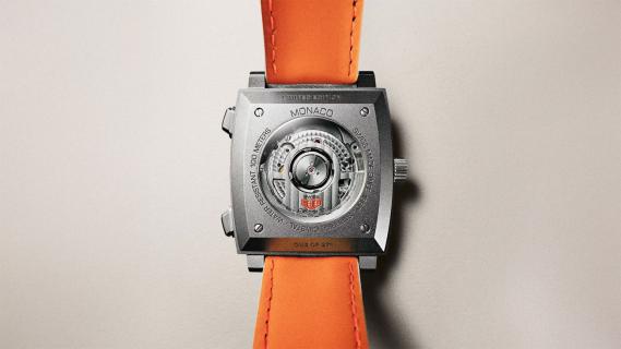 TAG Heuer Monaco Chronograph x Gulf 2025 achterkant