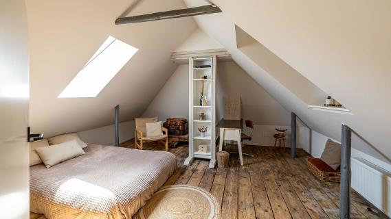 rietgedekte woonboerderij Zuidlaren slaapkamer