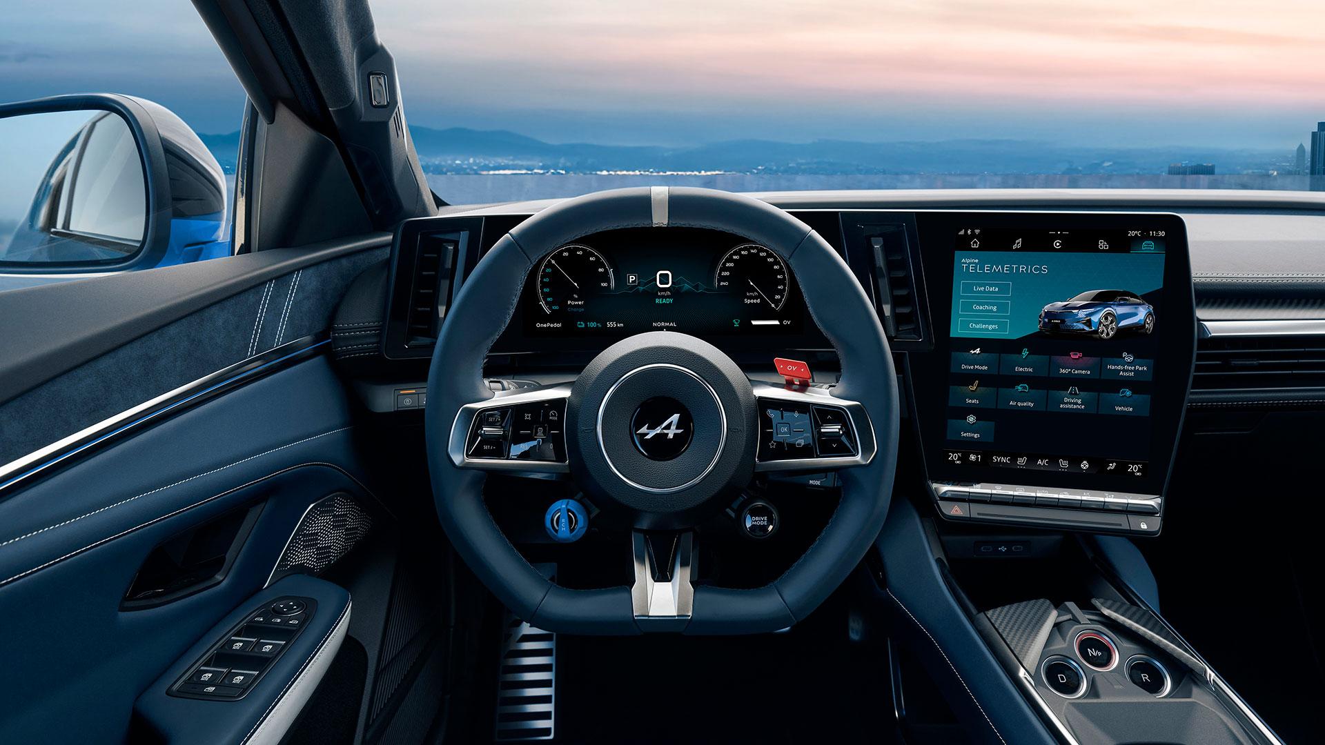 Alpine A390 dashboard