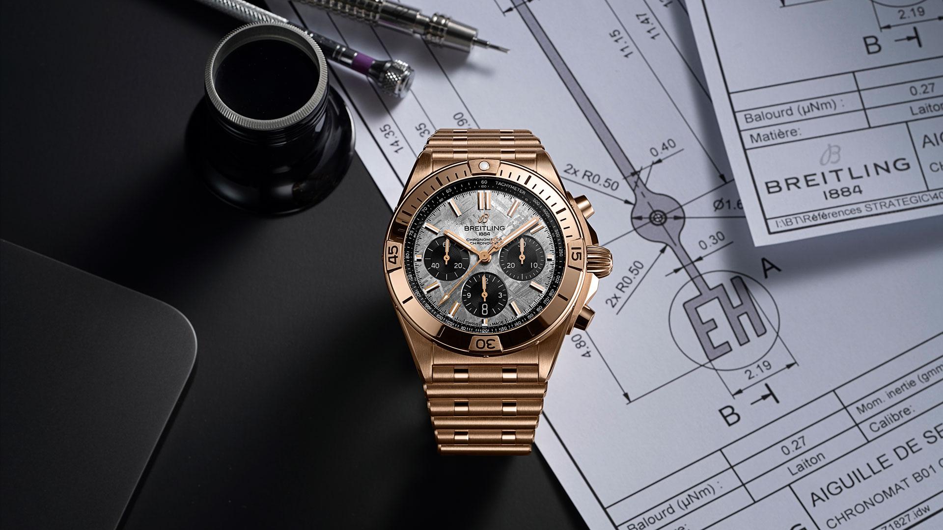 Erling Haaland Breitling horloge Chronomat BO1-42
