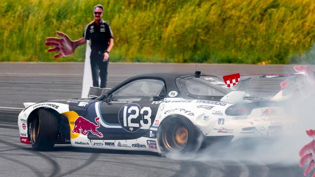 Max Verstappen driften Mike Whiddett