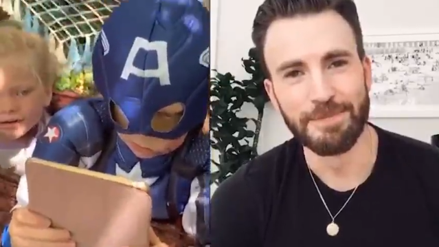 Chris Evans geeft Captain America schild aan dappere fan