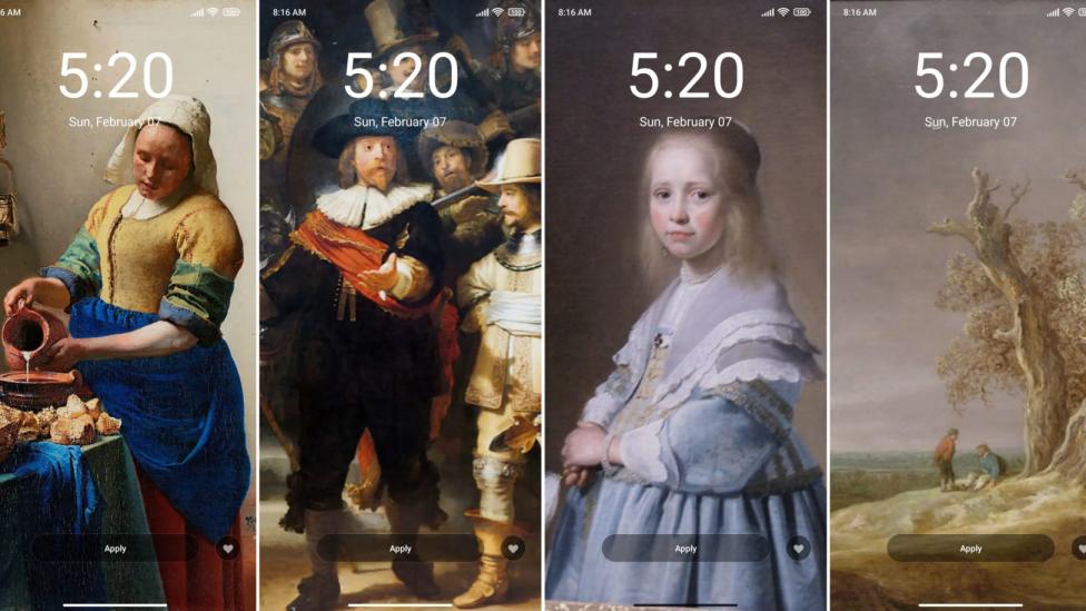 Complete collectie wallpapers van kunstwerken Hollandse Meesters