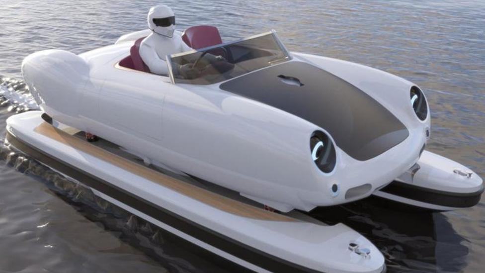 Met een auto dobberen op het water wordt mogelijk dankzij Floating Motors