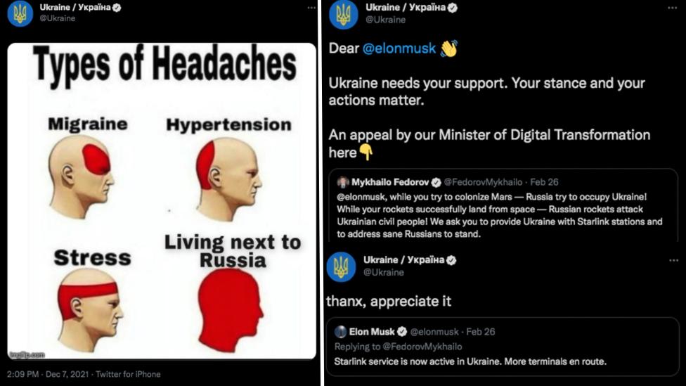 Het officiële Twitteraccount van Oekraïne wint de strijd op social media