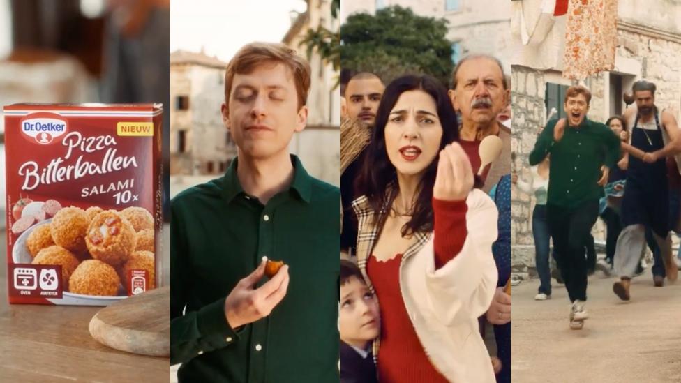 Dr. Oetker lanceert pizzabitterballen met een reclame vol boze Italianen