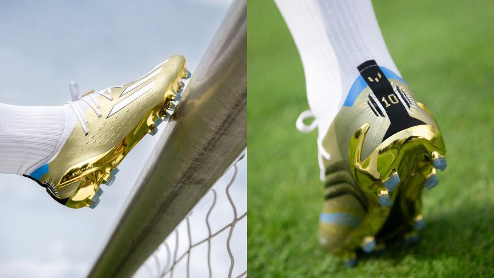 Adidas onthult de gouden muiltjes die Lionel Messi gaat dragen op het WK