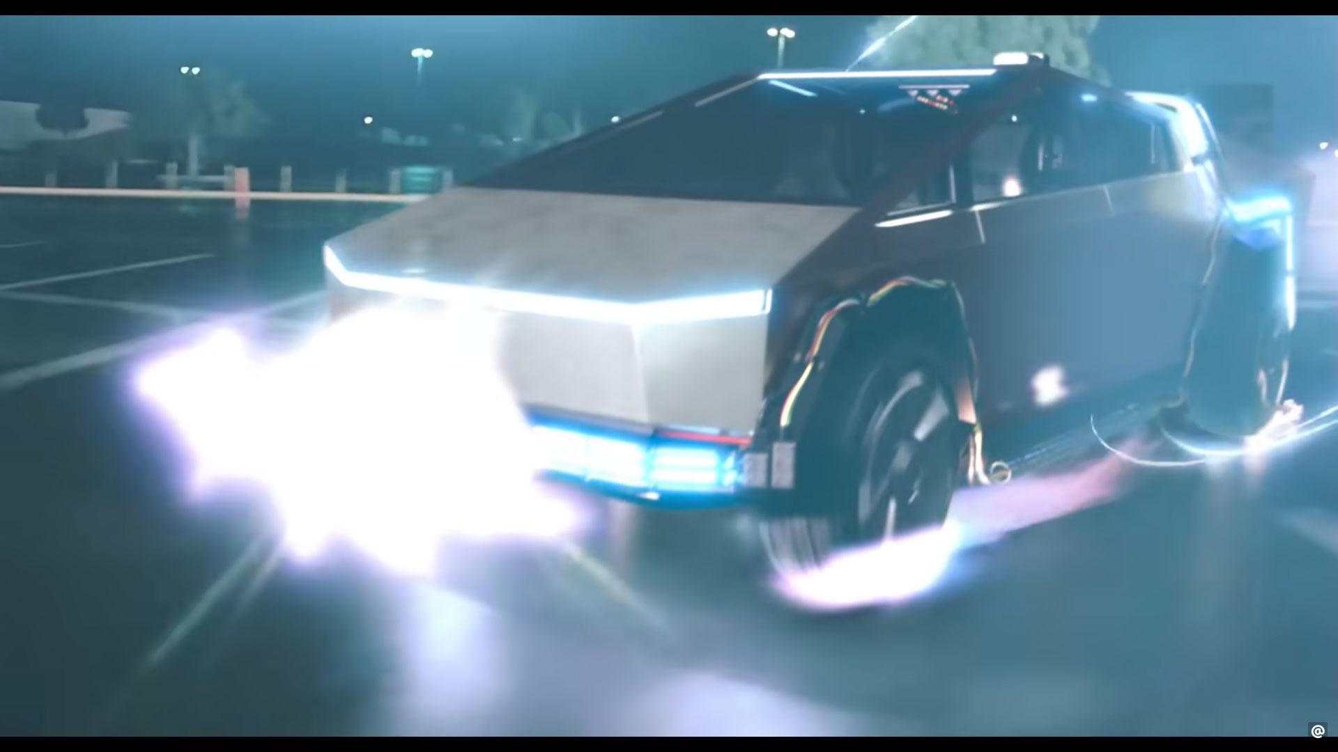 Back to the Future met Tesla Cybertruck TopGear Nederland