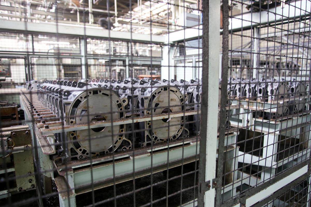 Wankelmotor in de Mazda-fabriek
