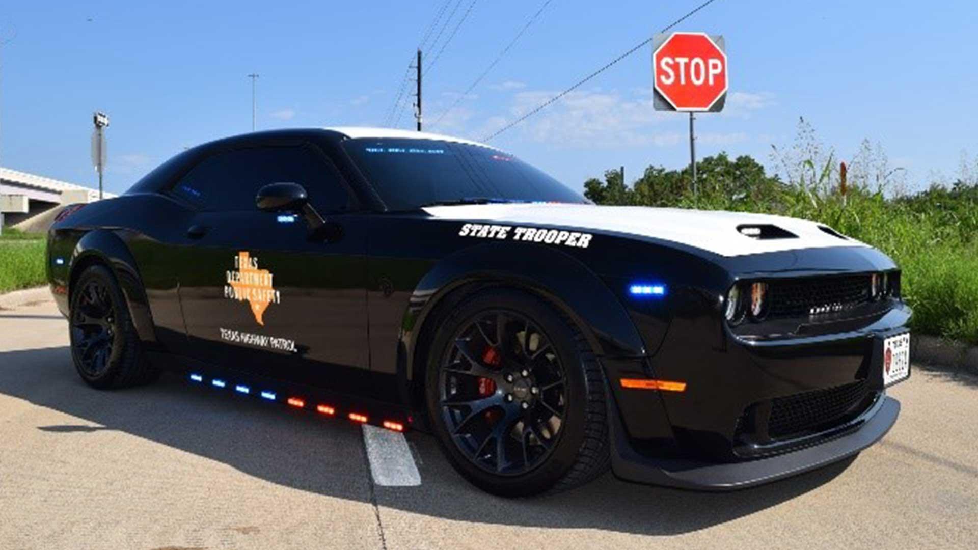 Dodge Challenger Hellcat Redeye politieauto in Texas
