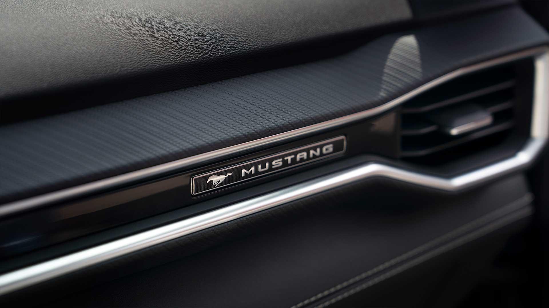 Mustang logo in Ford Mustang