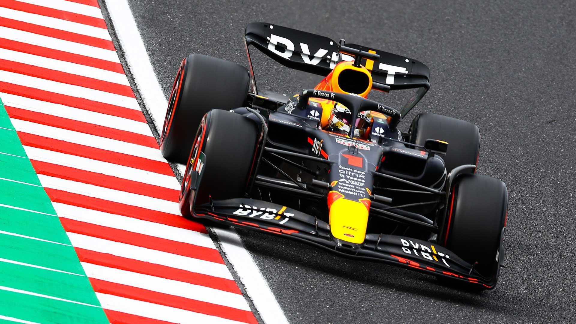 Max Verstappen op Suzuka tijdens VT3 GP van Japan 2022