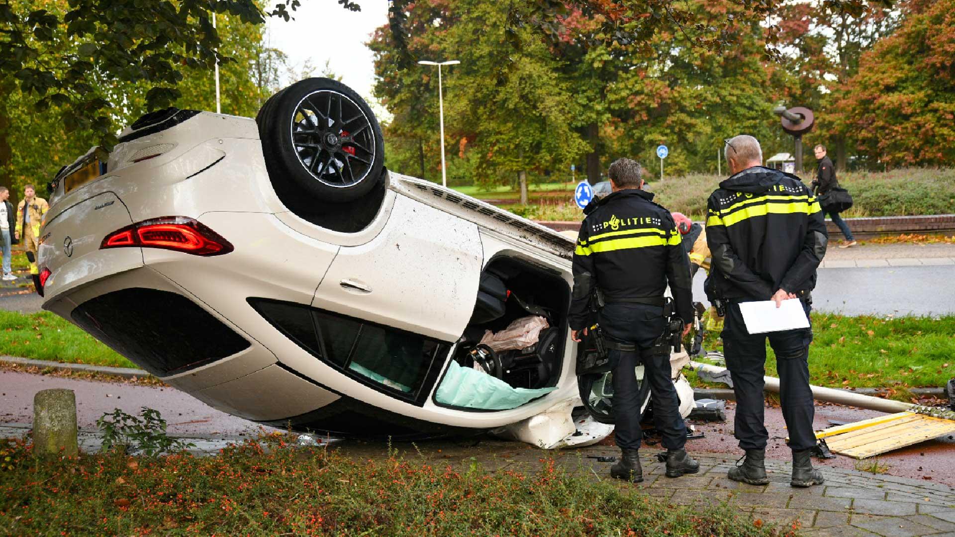 Mercedes-AMG GLE 63 S crash in Bussum