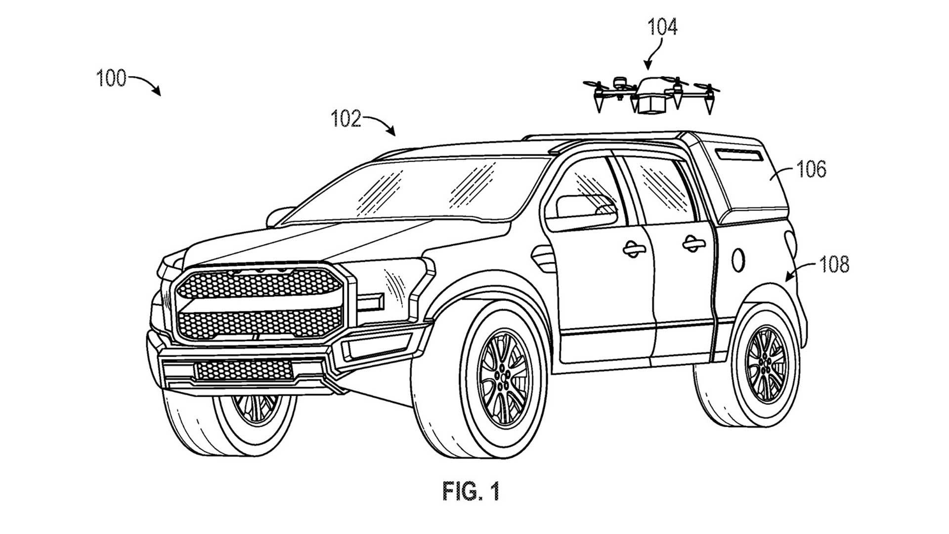 Ford drone patent schuin voor