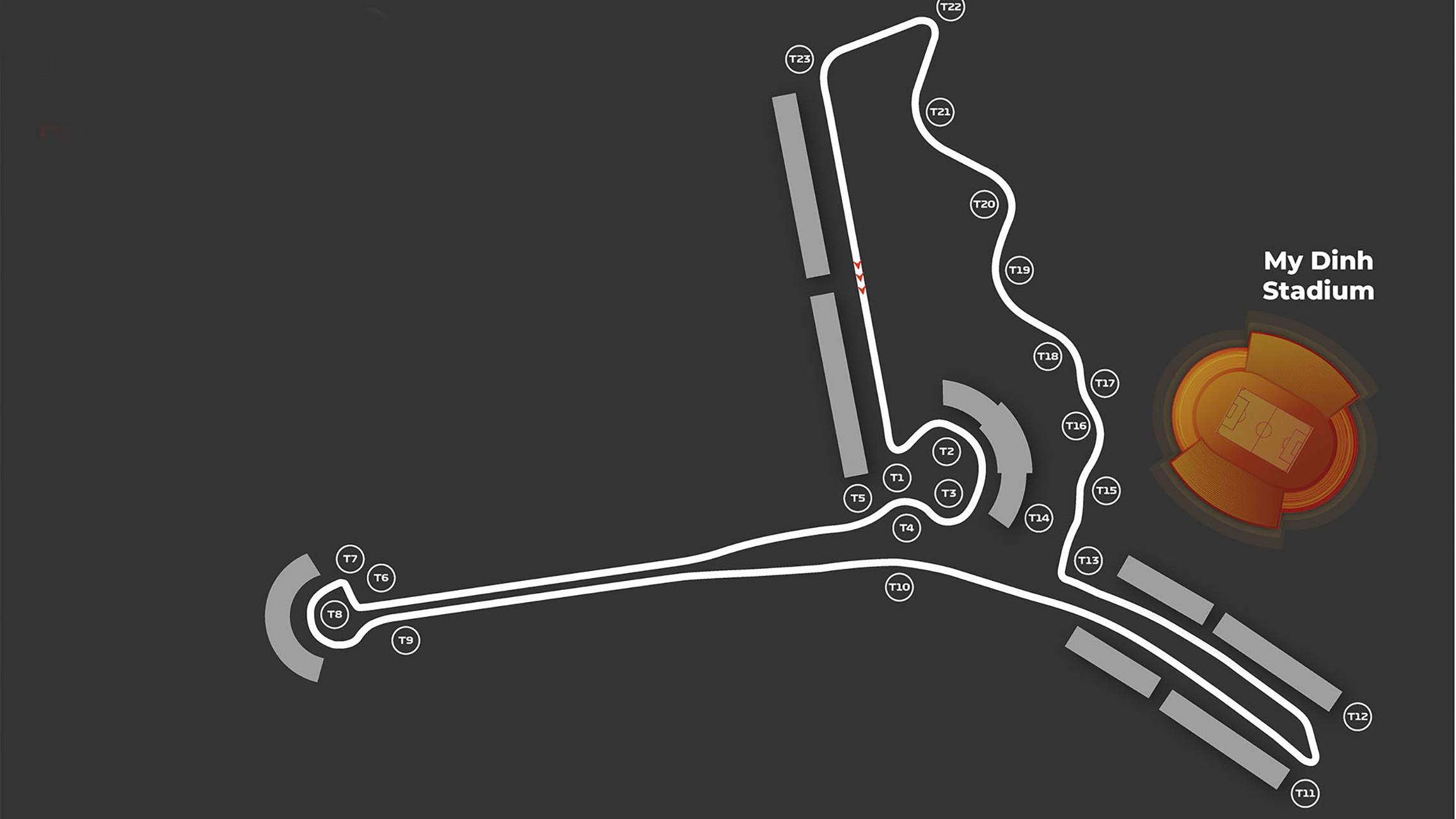 F1 GP van Vietnam track layout