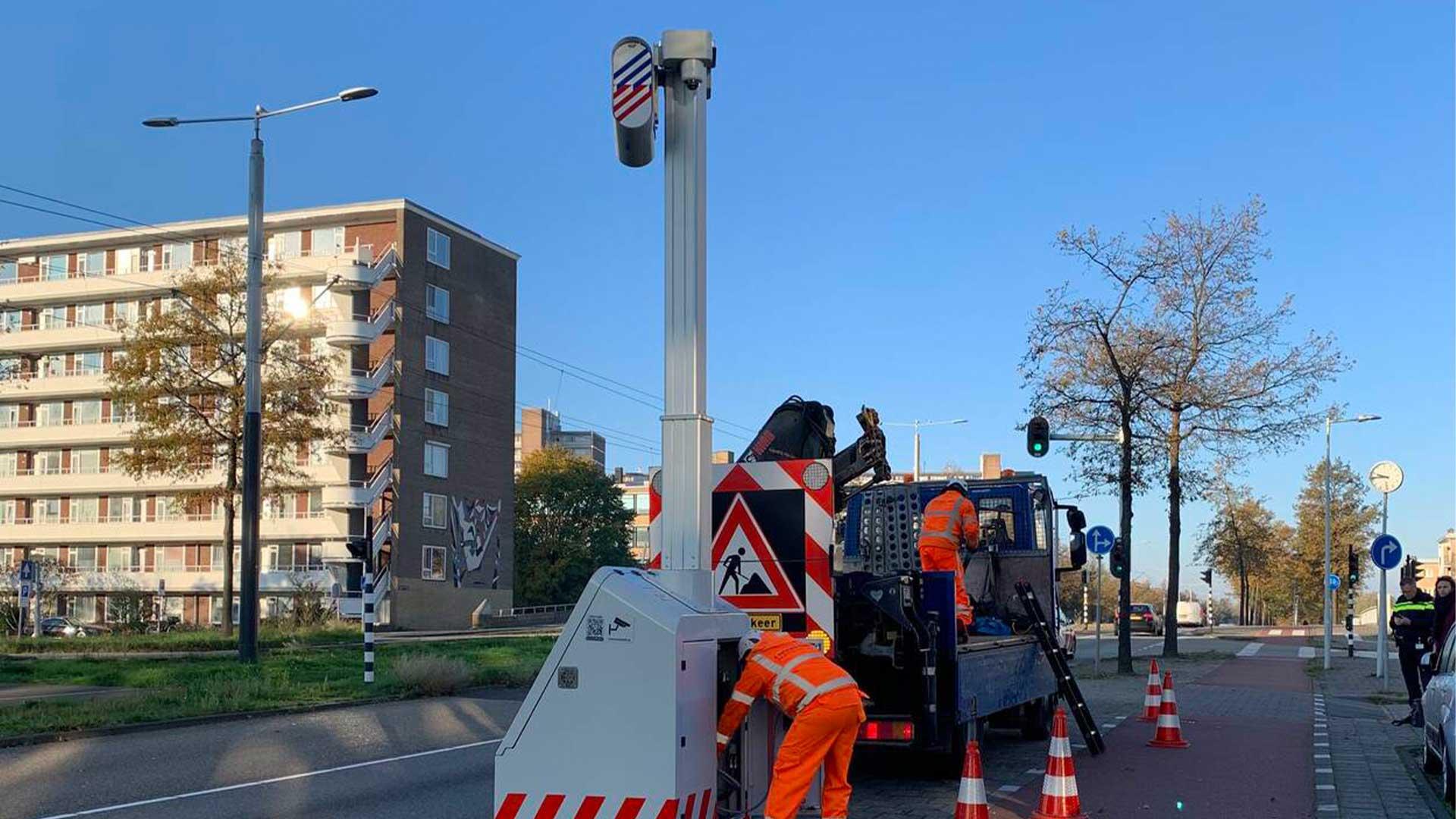 Nieuwe flexflitsers flitspaal