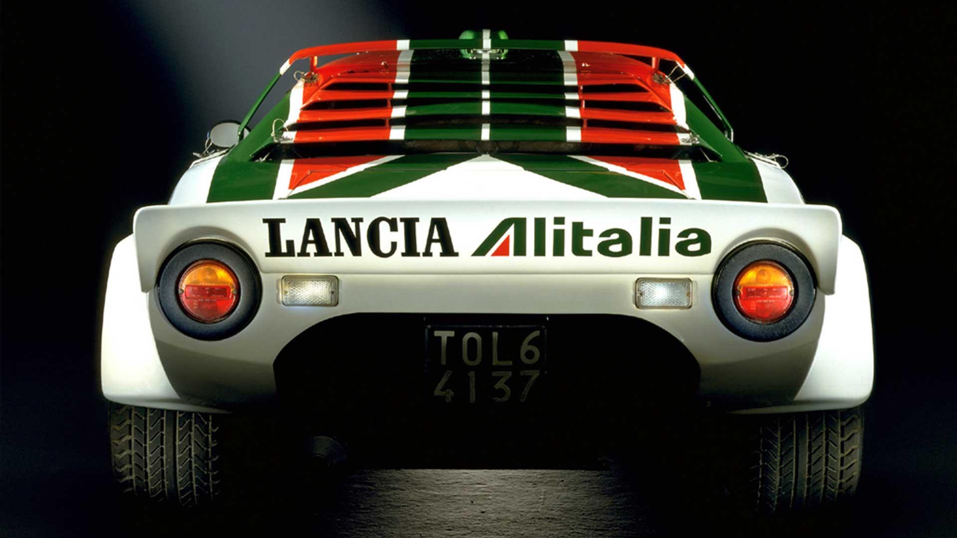Lancia Stratos rallyauto achterkant