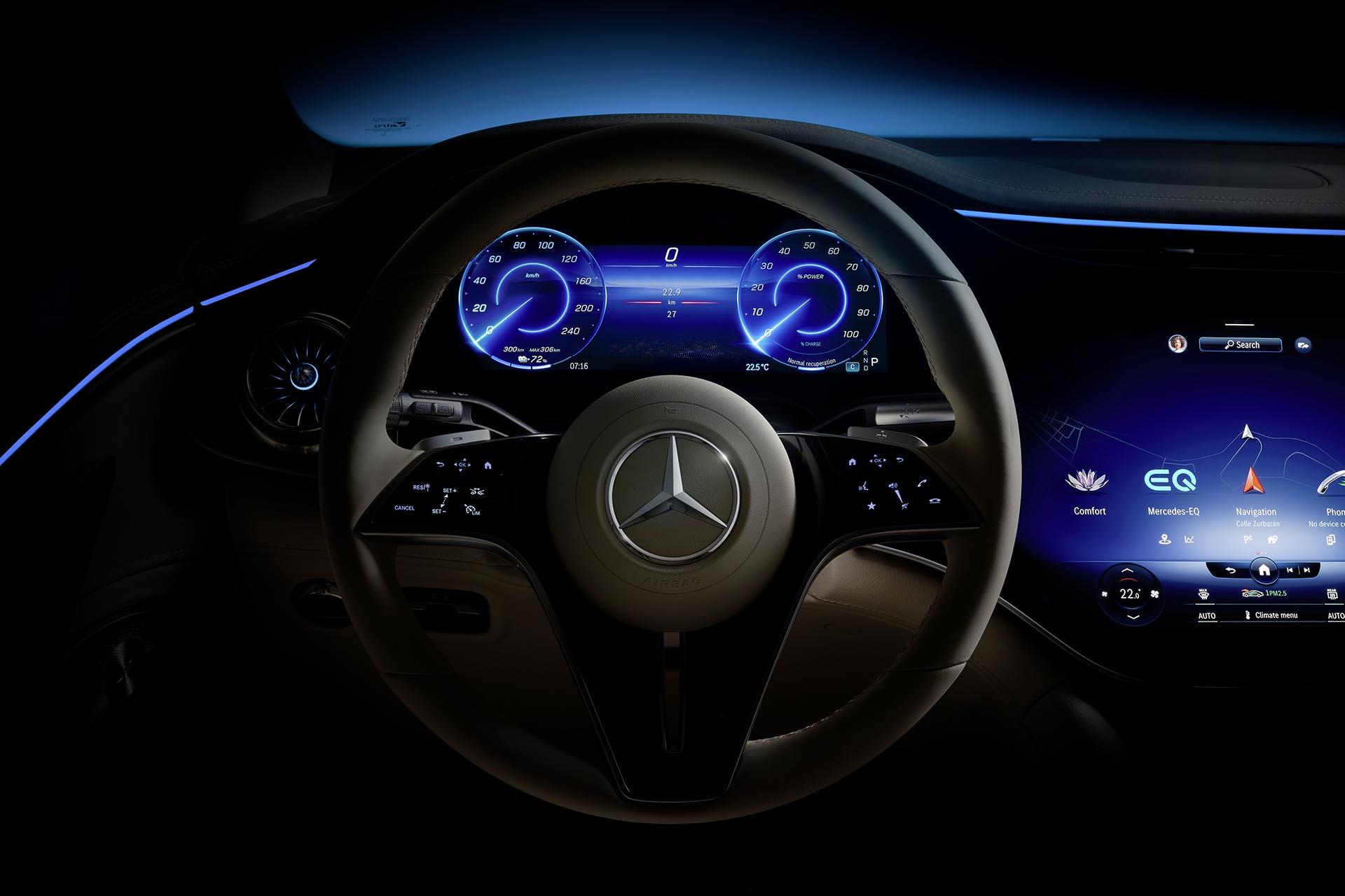 Mercedes EQS SUV 580 4Matic AMG Line (2023) interieur stuur