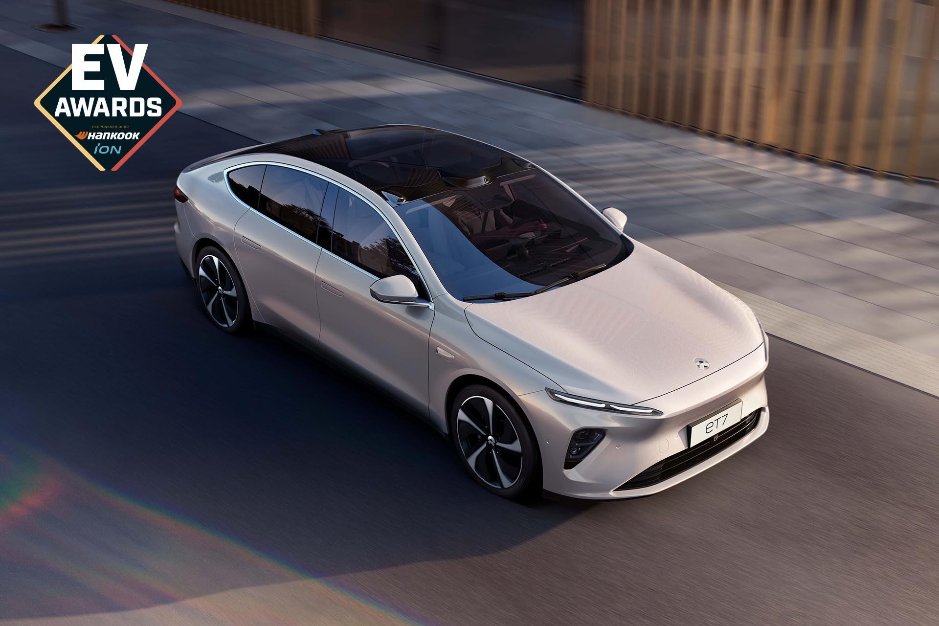 Nio ET7 schuin voor met TG EV Awards 2023