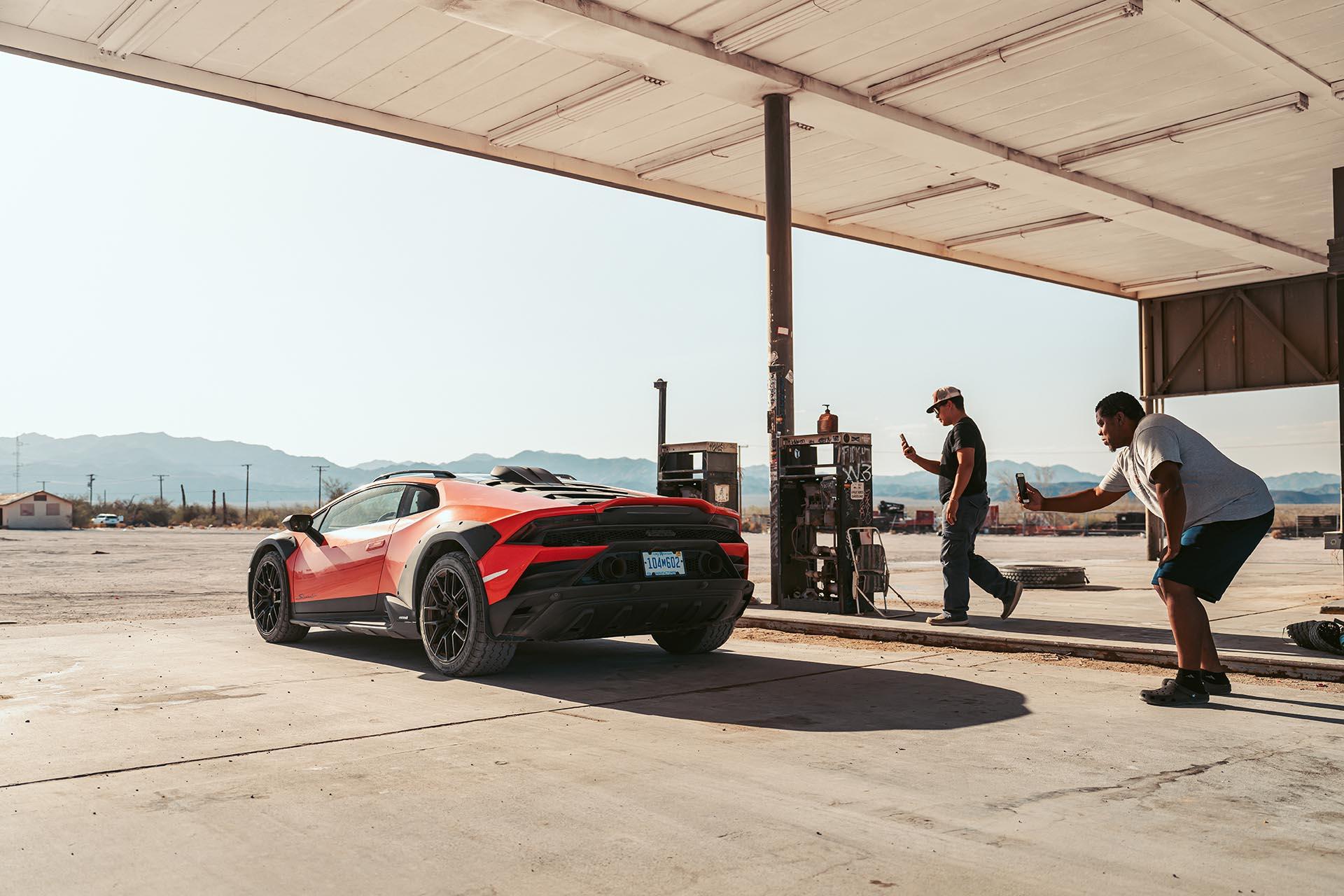 Lamborghini Sterrato by gas pump