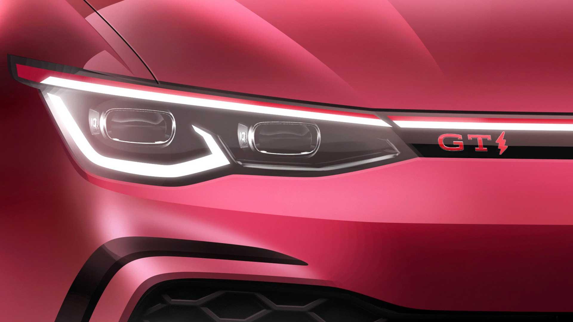 Volkswagen GTI nieuwe badge logo met bliksemschicht