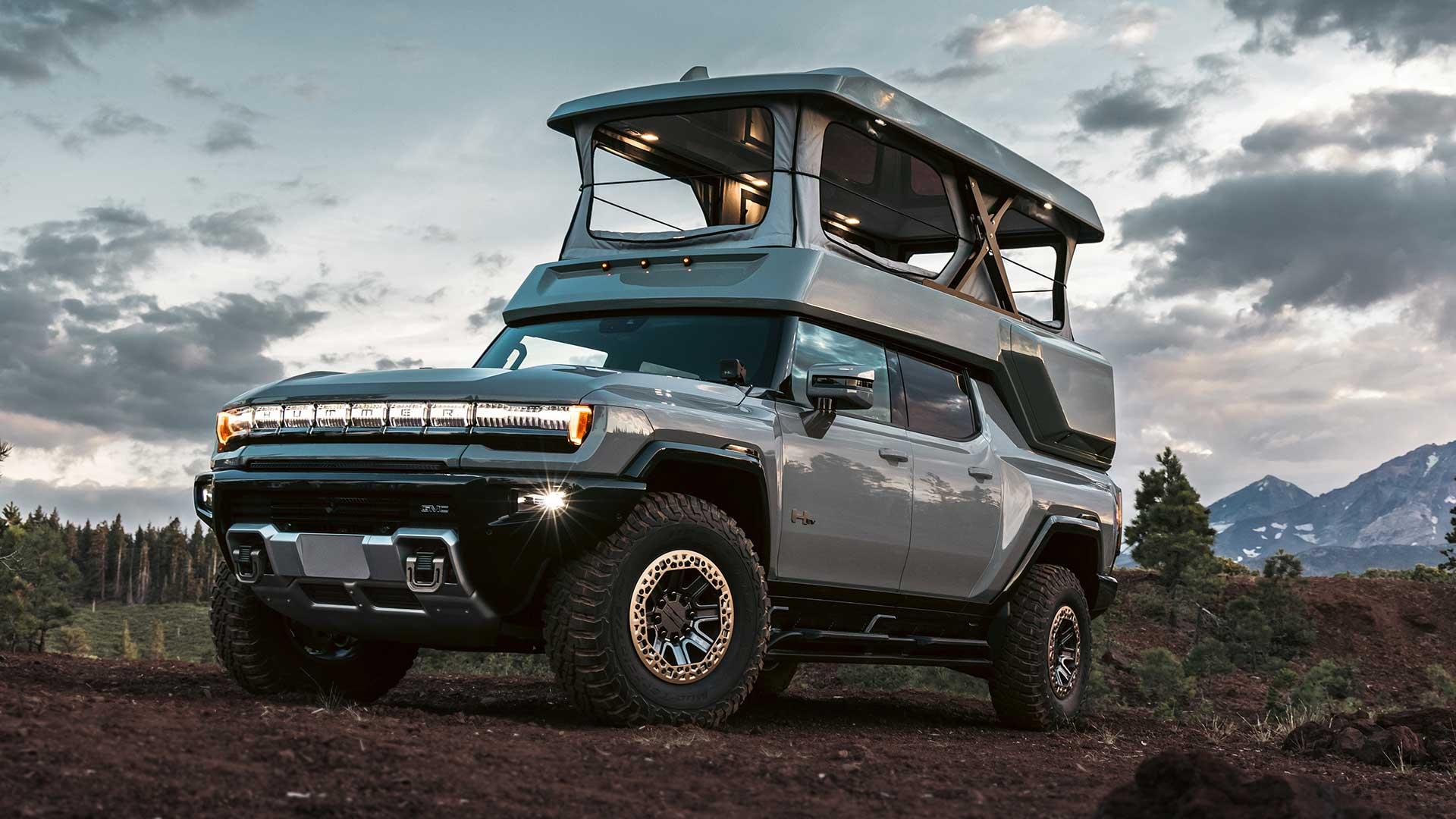 Met deze Hummer EV kun je een week lang wildkamperen zonder op te laden ...