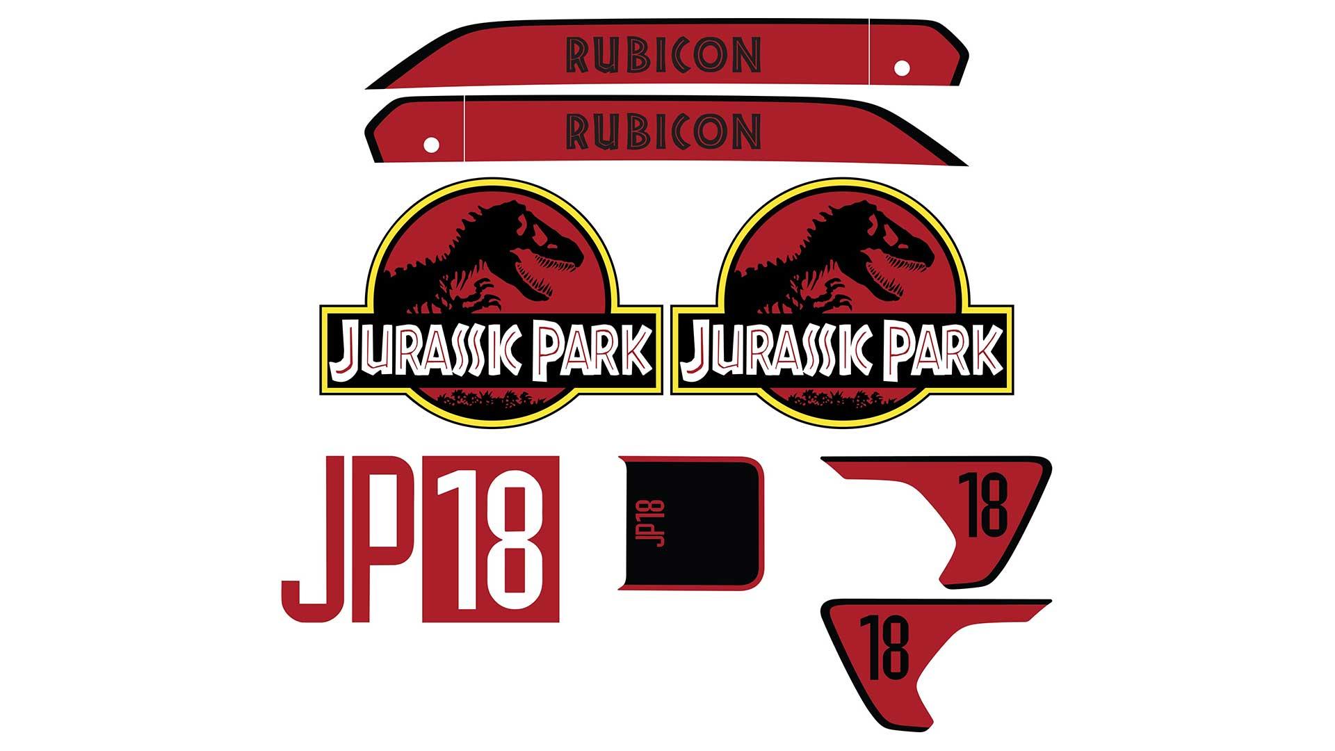 Jeep Jurassic Park stickers