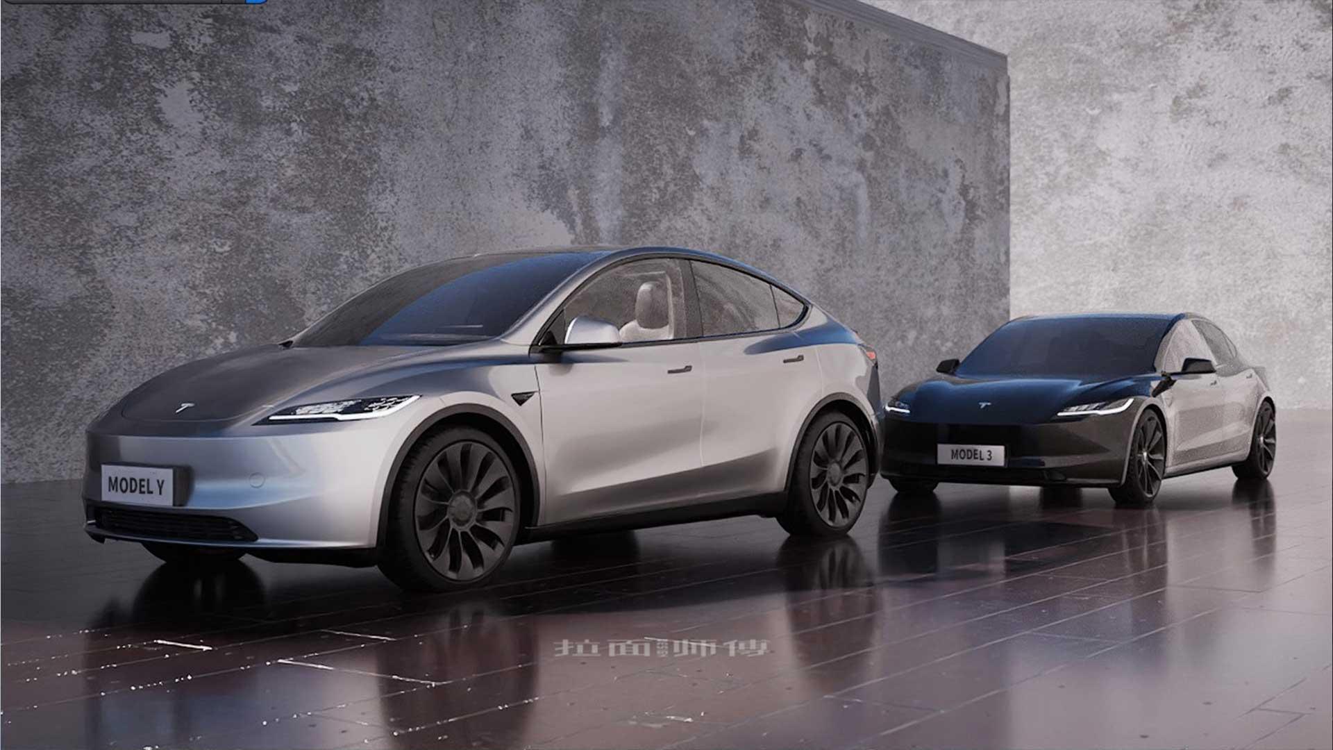 Zo ziet de vernieuwde Tesla Model Y eruit, waarschijnlijk