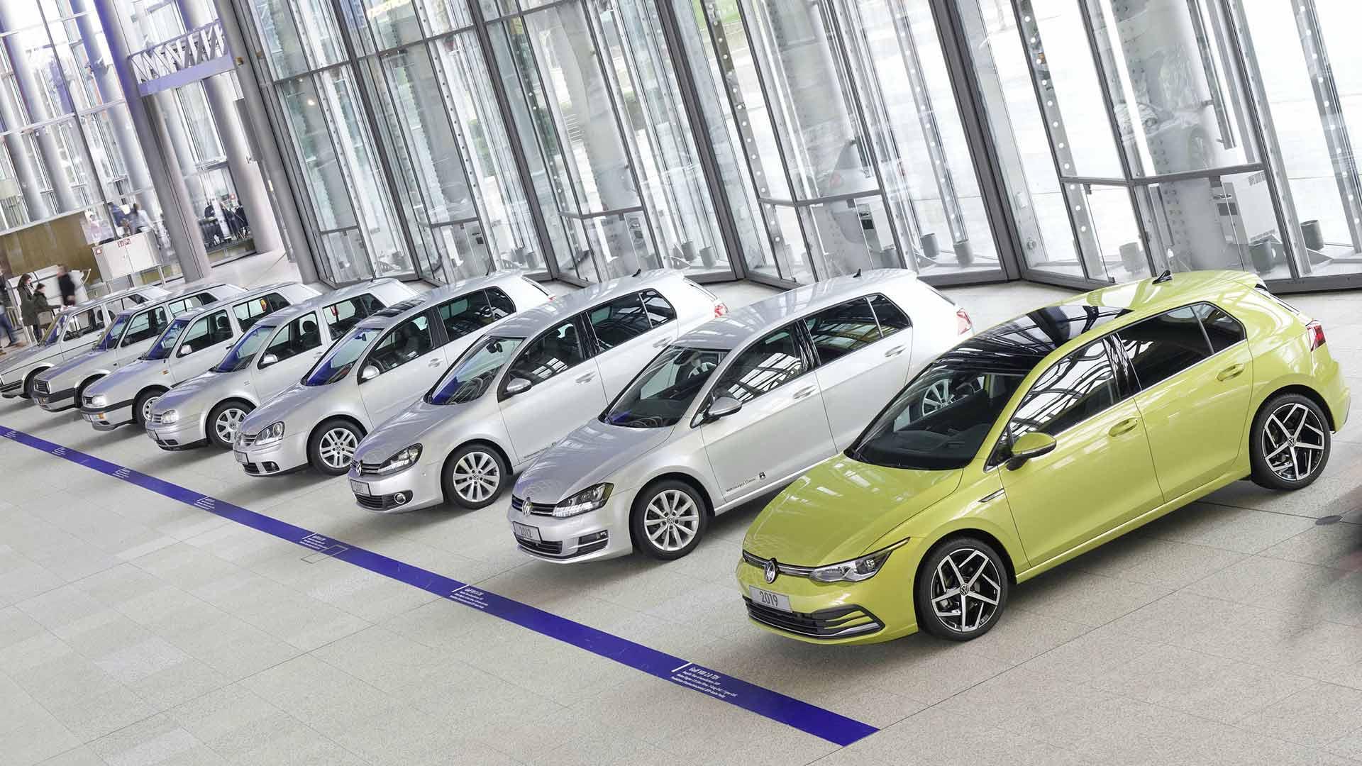 Acht generaties Volkswagen Golf