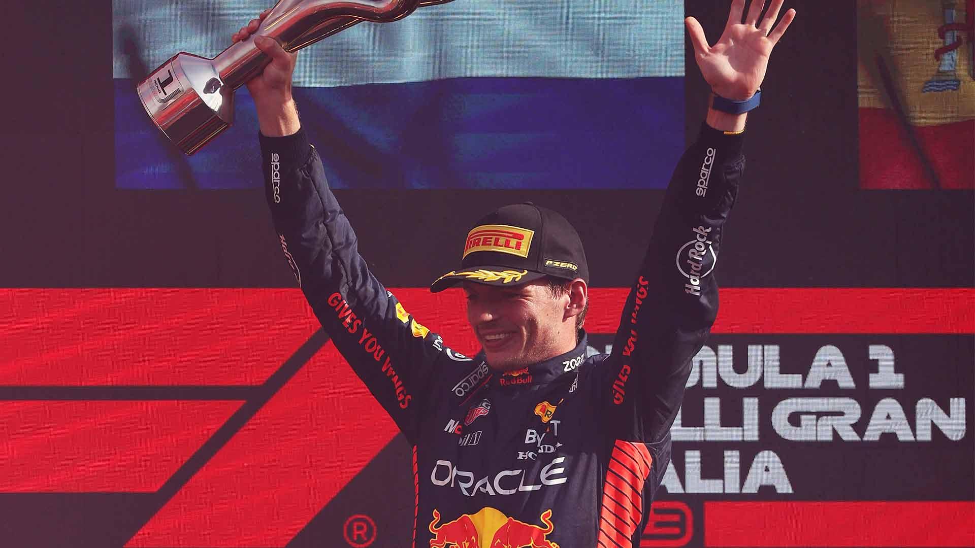 Verstappen GP van Italië 2023 podium