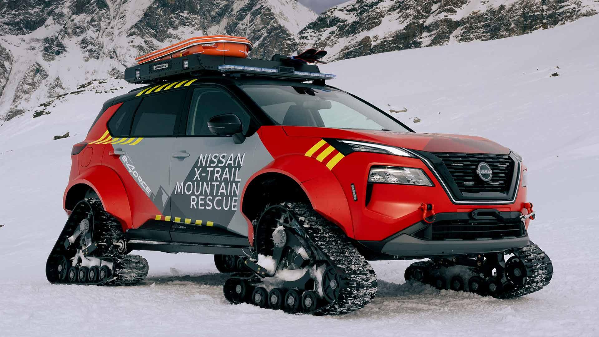 Nissan XTrail krijgt rupsbanden om wintersporters te helpen TopGear