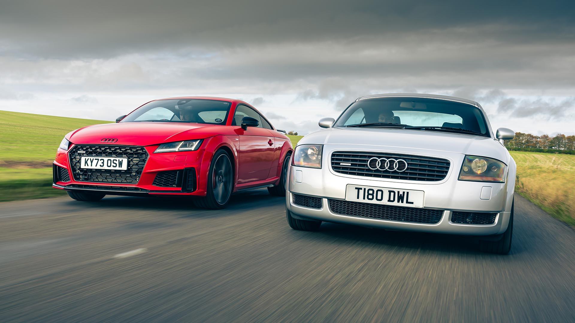 nieuwe en oude audi tt rijden