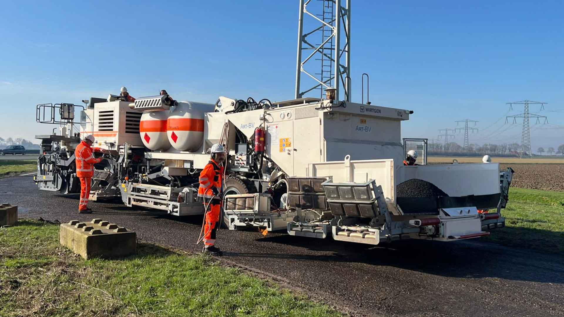 Rijkswaterstaat asfalt recycling trein