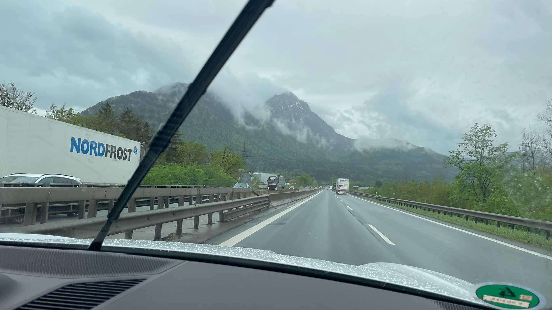 Snelweg Oostenrijk Regen