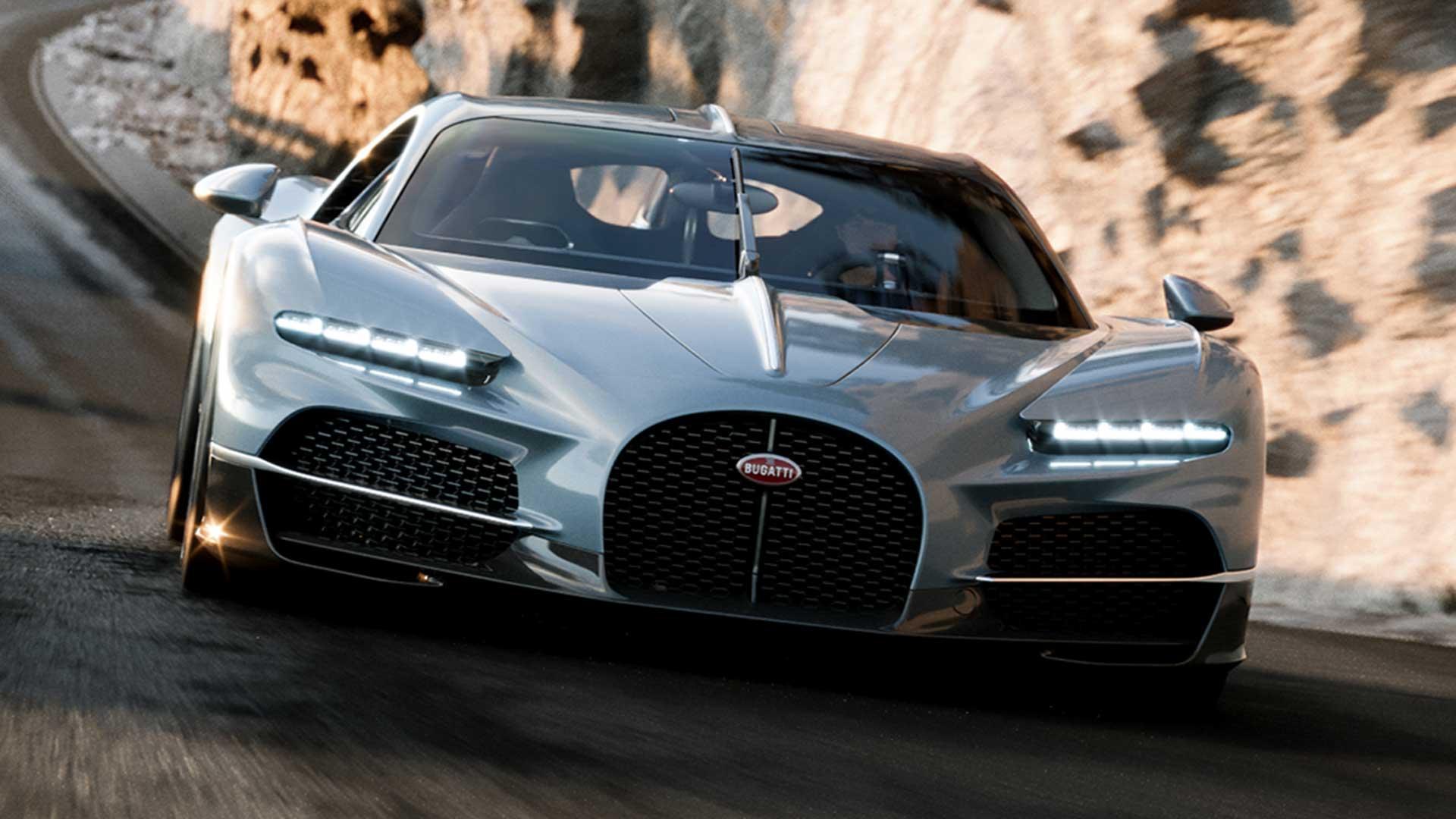 Bugatti Tourbillon: двигатель V16, три электромотора, 1800 лошадиных сил.