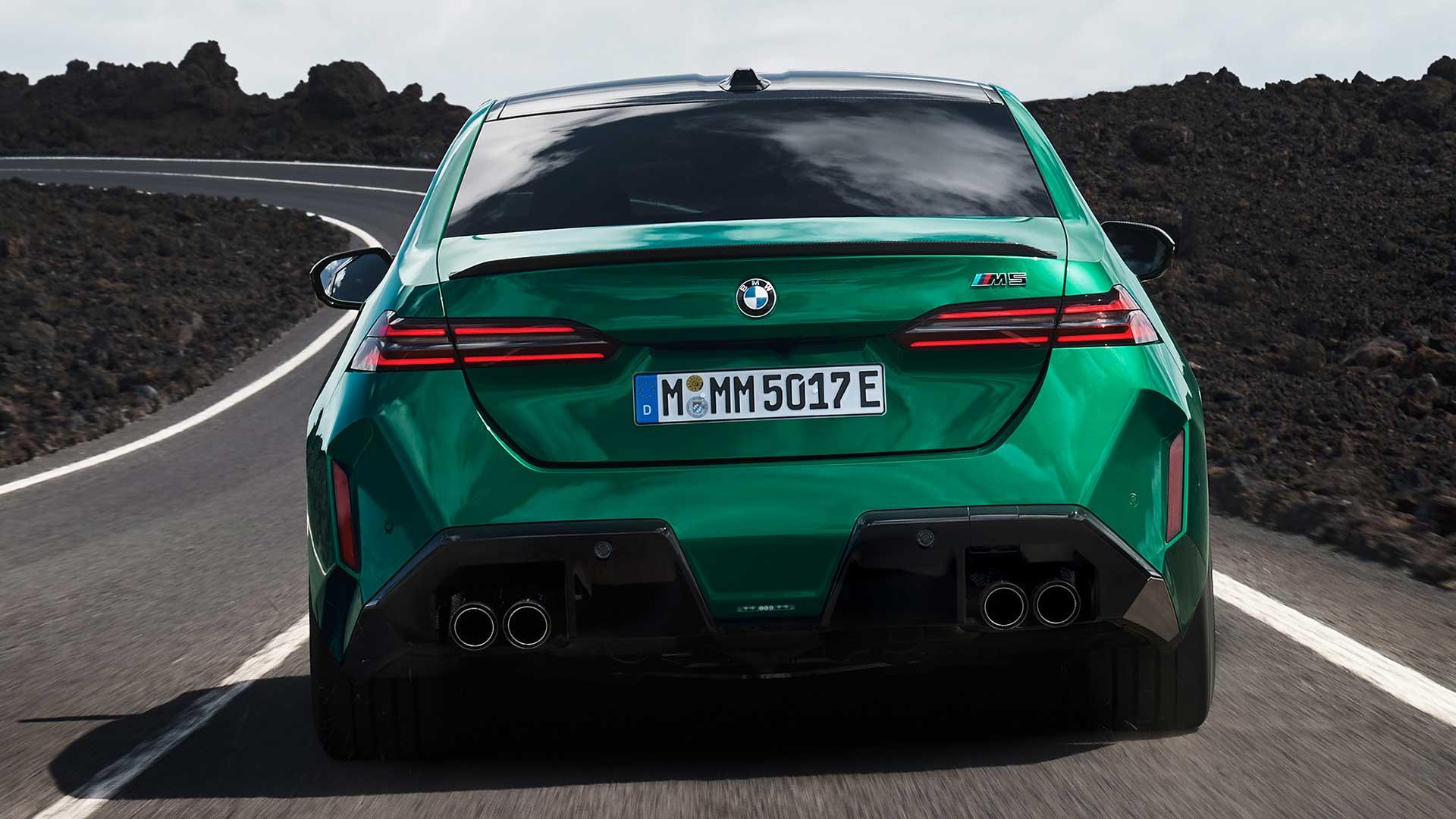 BMW M5 (F90) groen achterzijde