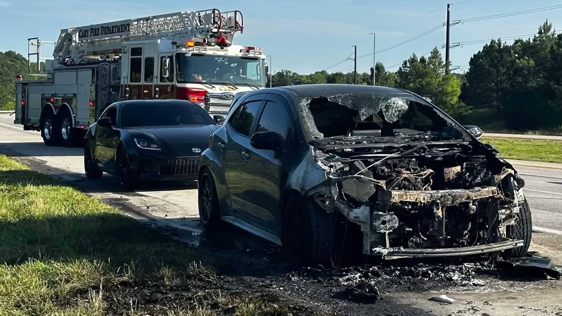 The car brand refuses to claim warranty for the damaged car because the owner was driving at 135 km/h.