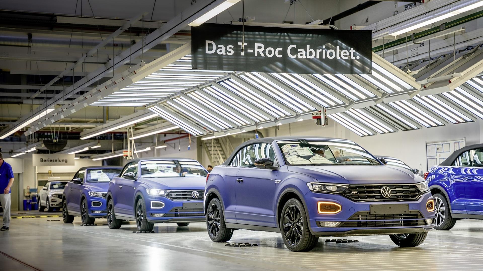 Volkswagen fabriek Osnabrück T-Roc cabrio's voorzijde