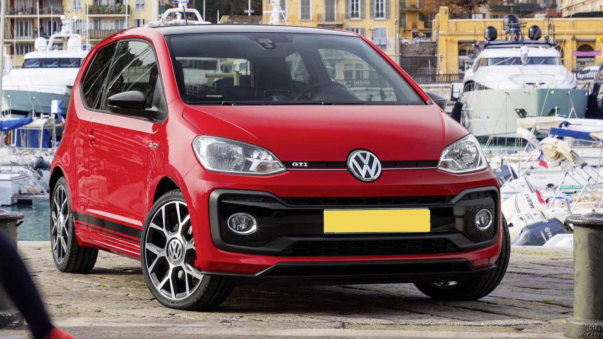 wat kost een Volkswagen Up GTI rood zijkant voor NL plaat