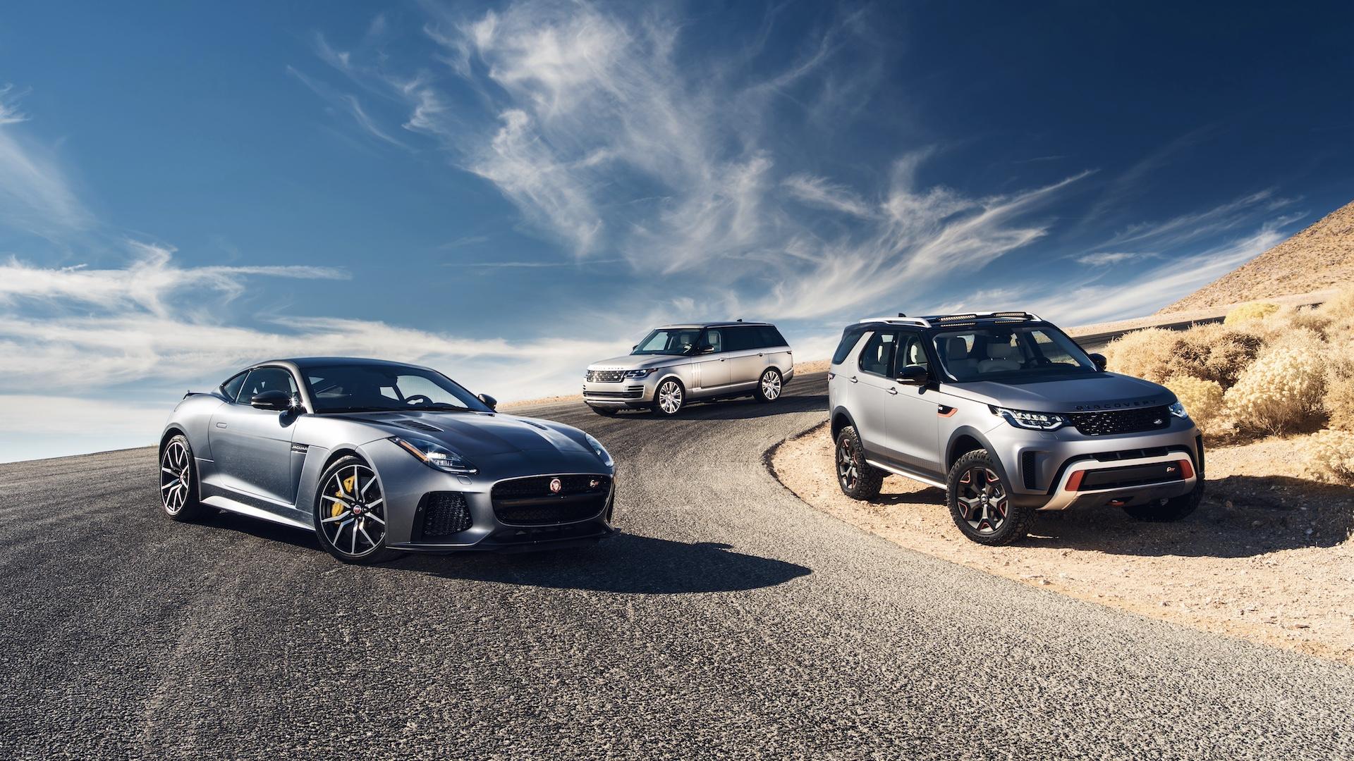 Jaguars en Land Rovers F-Type Range Rover Discovery